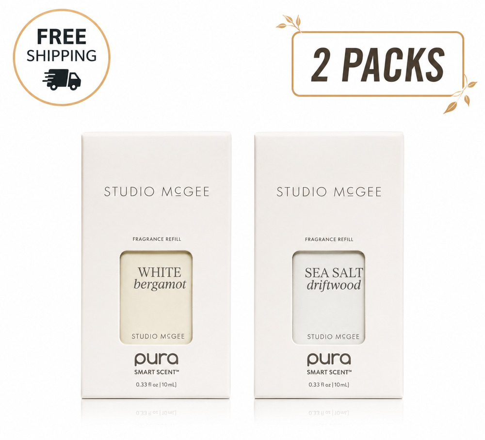 Pura Studio McGee White Bergamot & Sea Salt Driftwood Refill 2 Pack